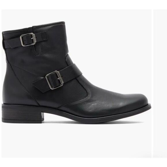 New $495 Paul Green Wyatt Women's Size 8 US 5.5 UK Black Leather Moto/ Bootie - Picture 3 of 4
